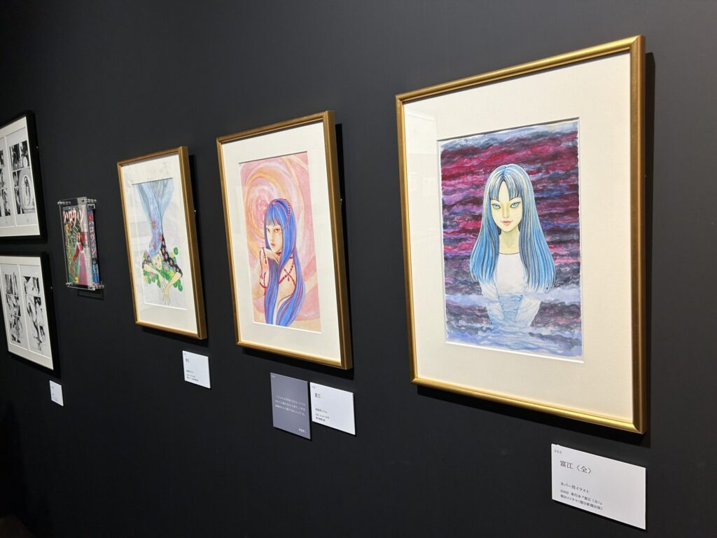 伊藤潤二展の富江の原画、画像数点